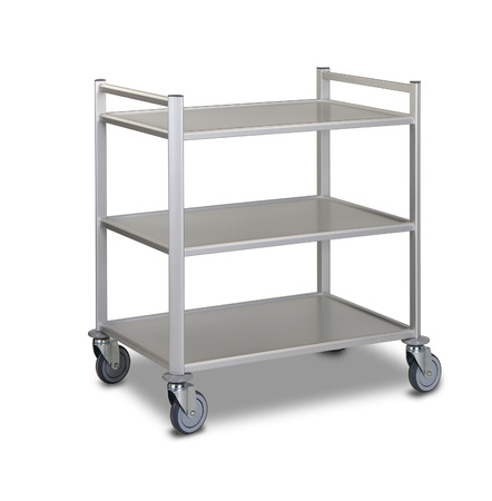 The hotel cleaning tool cart isolatedの写真素材
