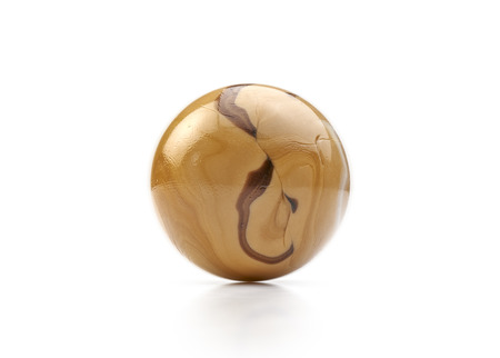 striped marble isolated on white with clipping pathの写真素材