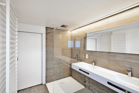 luxury bathroom estate home showerの写真素材