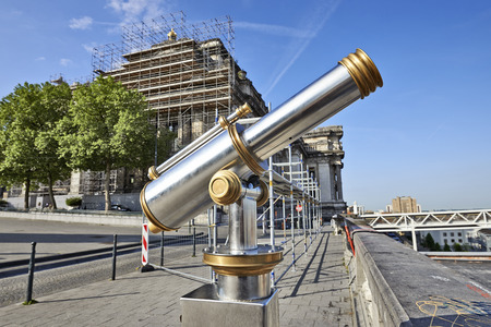 Lookout station on the top of a Brussels city belvedere