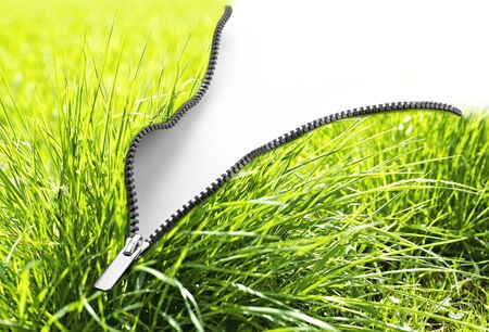 blank zipper cornerの写真素材