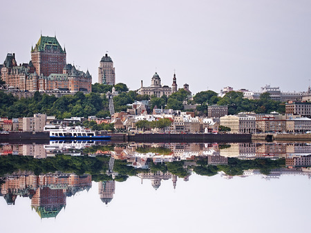 Chateau Frontenac Hotel on August 21, 2010 in Quebec City, Canada. The first version of this castle like hotel was designed by Bruce Price and opened to public in 1893のeditorial素材