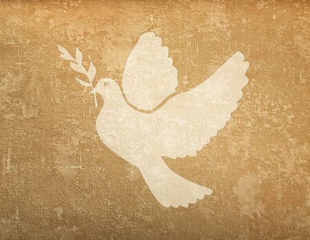 grunge background with space for text and dove shapeの写真素材