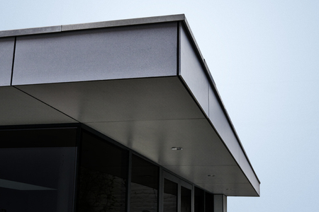 Exterior cladding of the residential building - Close up