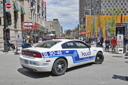 MONTREAL, QUEBEC, CANADA - 19 MAY 2017: Security police car parked in  Montreal streets during 375th birthday bashのeditorial素材