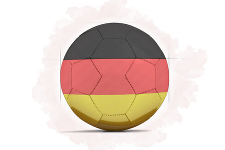 Digital Artwork sketch of a Soccer ball with team flag. Germany, Europeの写真素材