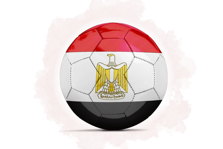 Digital Artwork sketch of a Soccer ball with team flag. Egypt; Africaの写真素材