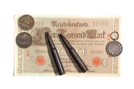 old thing medals and coinsの写真素材