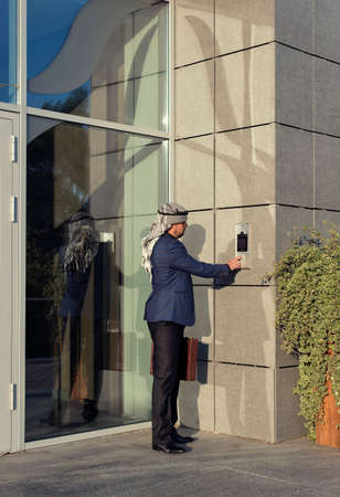 Oriental businessman in the cityの写真素材