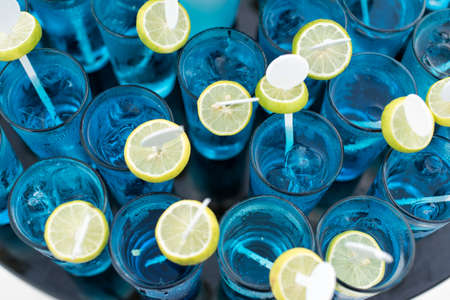 delicious dinner in a restaurantの写真素材