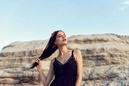 One summer day in the desertの写真素材