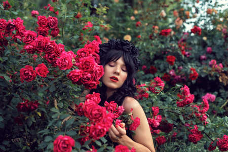 Photo session during the flowering period in the park