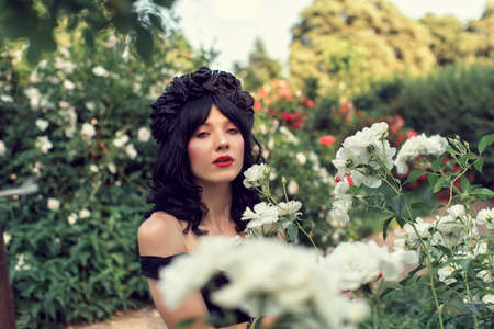 Photo session during the flowering period in the parkの写真素材