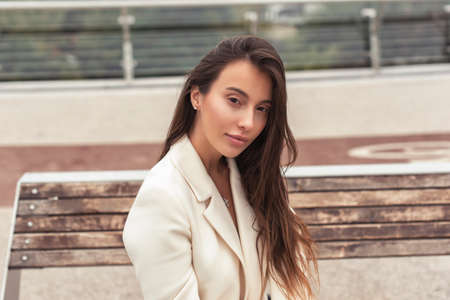 Summer walk in cloudy weatherの写真素材