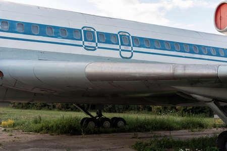 Exhibition of old model airplanesの写真素材