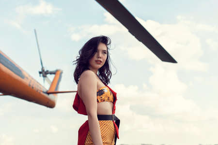 Summer photo session at the airport