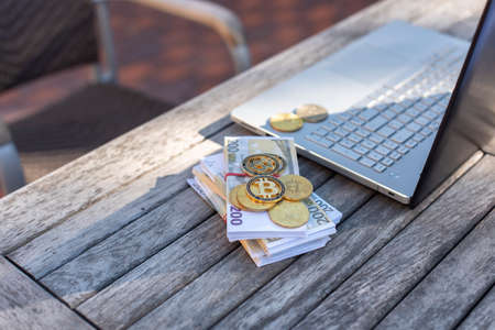 Bitcoin coins and other electronic currencies
