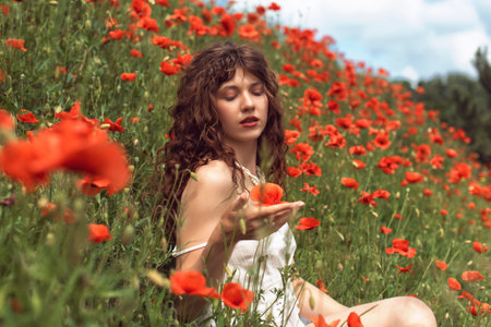 Woman in French retro styleの写真素材