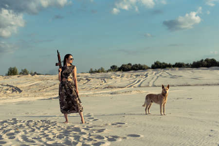 Young pretty ukrainian brunette womanの写真素材