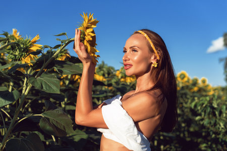 Traveling to beautiful places with a young womanの写真素材