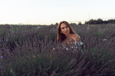 Traveling to beautiful places with a young womanの写真素材