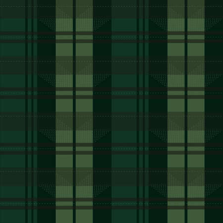 Vector of scottish plaids in greenのイラスト素材