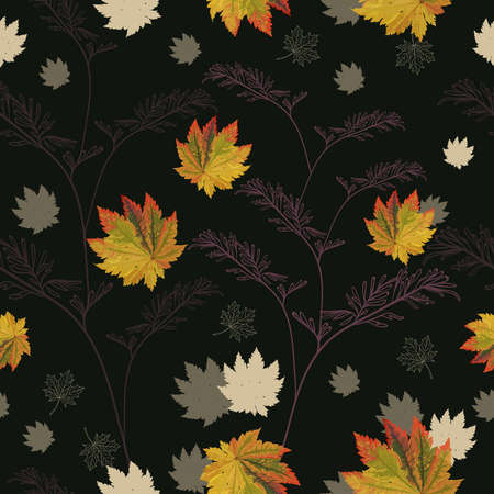 Colorful autumn leavesのイラスト素材