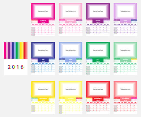 Calendar 2016のイラスト素材