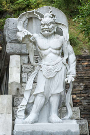 Chungcheongbuk-do, South Korea - August 29, 2016: Guinsa temple in statue, South Koreaのeditorial素材