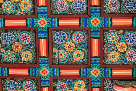 Traditional pattern in South Korea. Close-up