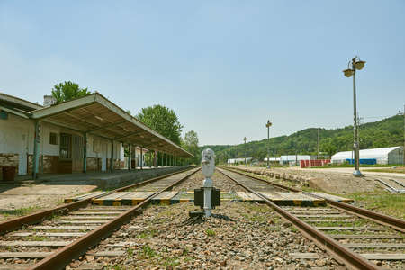 Closed train station, old train station in Koreaのeditorial素材