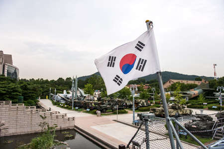 Seoul, South Korea - July 27, 2017 : The Architecture and unidentified tourists are in The War Memorial of Korea, Seoul City, South Korea, on July 27, 2017のeditorial素材