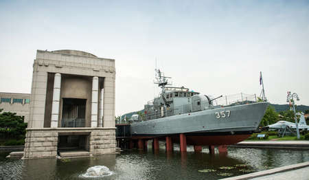 Seoul, South Korea - July 27, 2017 : The Architecture and unidentified tourists are in The War Memorial of Korea, Seoul City, South Korea, on July 27, 2017のeditorial素材