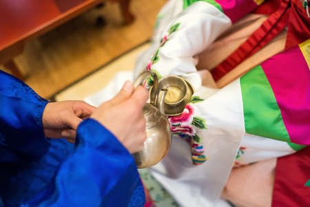 Traditional wedding in Koreaの写真素材