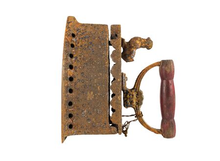 Old rusty iron isolated on white background