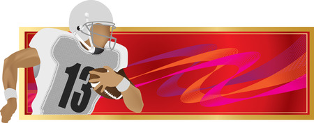 Sports banner of the player in the American footballのイラスト素材