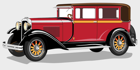 Vector illustration of the ancient car of the beginning of 20 centuriesのイラスト素材