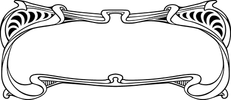 Abstract framework from the bound plants in style art-nouveauのイラスト素材