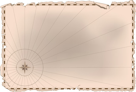Vector illustration - an ancient card with a wind rose compassのイラスト素材
