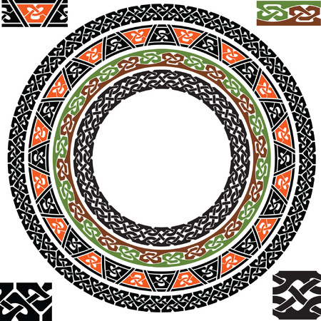 Celtic Abstract Texture Ornament - Seamless Background Vectorのイラスト素材
