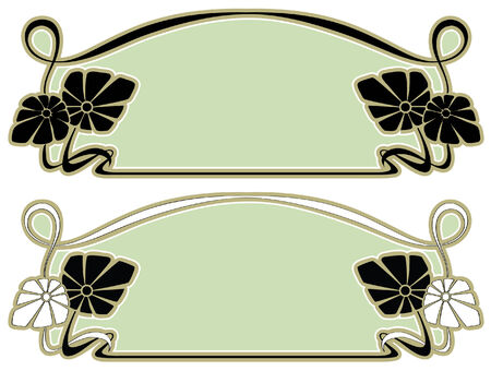 Abstract framework from the bound plants in style art-nouveauのイラスト素材