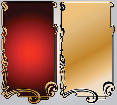 Abstract framework from the bound lines in style art-nouveauのイラスト素材