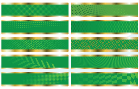 Ten abstract banners ready for decoration and designのイラスト素材