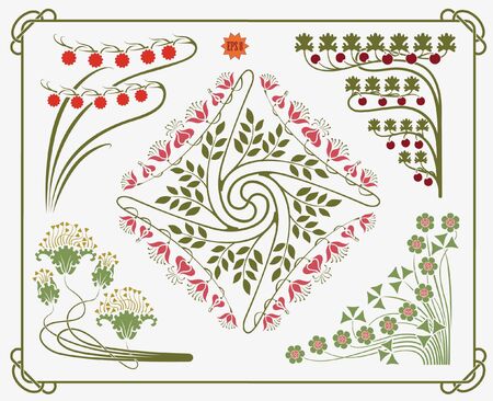 treasures of historical design - art-nouveau (based on original)のイラスト素材