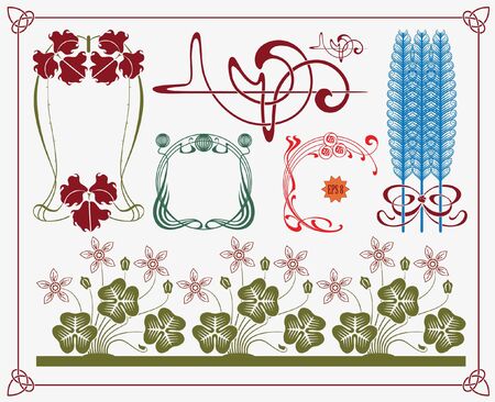 treasures of historical design - art-nouveau (based on original)のイラスト素材