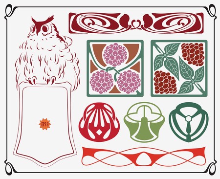 treasures of historical design - art-nouveau (based on original)のイラスト素材