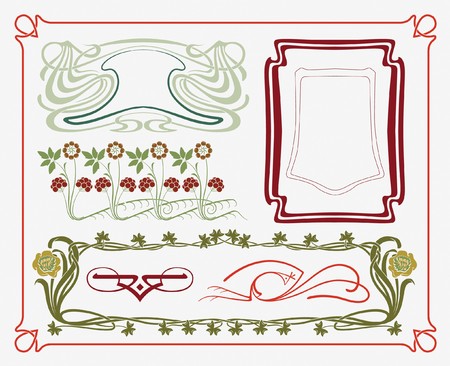 treasures of historical design - art-nouveau (based on original)のイラスト素材