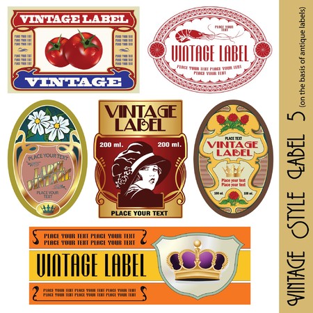 vintage style labelのイラスト素材