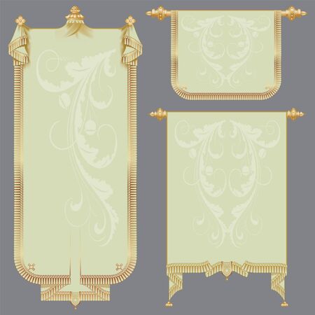  the ancient scrolls of gold for festive and luxury decorationのイラスト素材