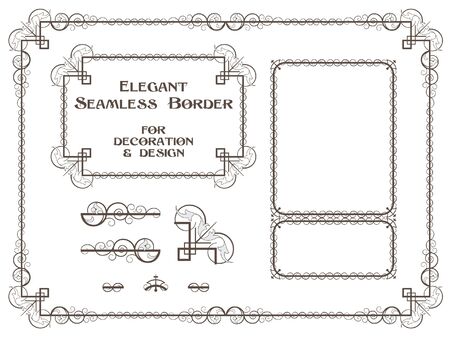 set of plant elements for design, creating borders, frames and backgroundsのイラスト素材